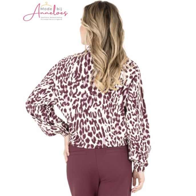 Zoso Blouse Daphne Animal print - Mauve-bordeaux Zoso Blouse Daphne Animal print - Mauve-bordeaux